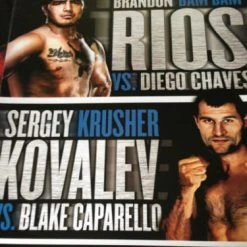 Sold Out Posters Brandon Bam Bam Rios Vs. Diego Chaves HBO Boxing Fight Poster Print Kovalev
