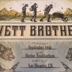 The Avett Brothers - 2014 Zeb Love Poster Print Shrine Auditorium Los Angeles Gig Posters