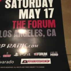 Sold Out Posters Juan Manuel Marquez Vs. Mike Alvarado Poster Print 5/17/2014 The Forum LA Boxing 11 Sold Out Posters Juan Manuel Marquez Vs. Mike Alvarado Poster Print 5/17/2014 The Forum LA Boxing