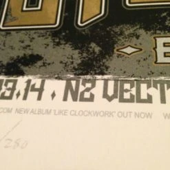 Queens Of The Stone Age - 2014 Rhys Cooper Poster NIN QOTSA Vector Arena Auc 11 Queens Of The Stone Age - 2014 Rhys Cooper Poster NIN QOTSA Vector Arena Auc