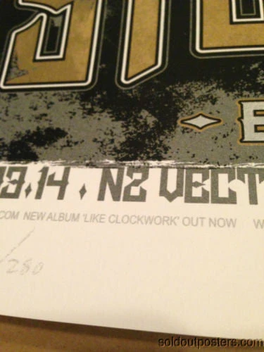 Queens Of The Stone Age - 2014 Rhys Cooper Poster NIN QOTSA Vector Arena Auc 7 Queens Of The Stone Age - 2014 Rhys Cooper Poster NIN QOTSA Vector Arena Auc