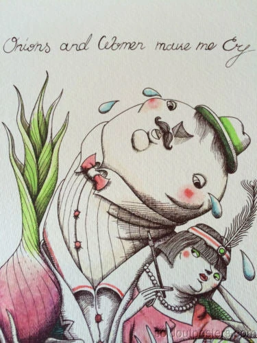 Art Prints Onions And Women Make Me Cry 2014 Zed1 Poster Print SIGNED #'d Hand Embellished 4 Art Prints Onions And Women Make Me Cry 2014 Zed1 Poster Print SIGNED #'d Hand Embellished