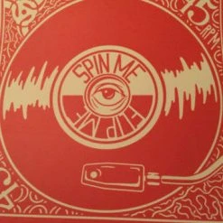 Spin Me Flip Me - 2014 Art Print Nick Perry Hand Signed Edition Of X/9 No Vinyl Gig Posters