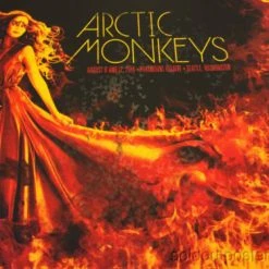 Gig Posters Arctic Monkeys - 2014 Todd Slater Poster Seattle, WA Paramount Theatre Red