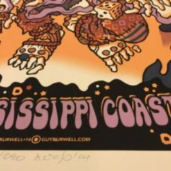 Gig Posters Widespread Panic 2014 Guy Burwell Poster Print Mississippi Coast Coliseum Biloxi