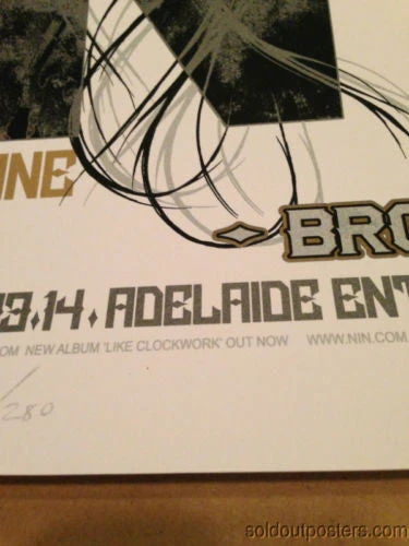 Queens Of The Stone Age - 2014 Rhys Cooper Poster NIN QOTSA Adelaide Center 7 Queens Of The Stone Age - 2014 Rhys Cooper Poster NIN QOTSA Adelaide Center