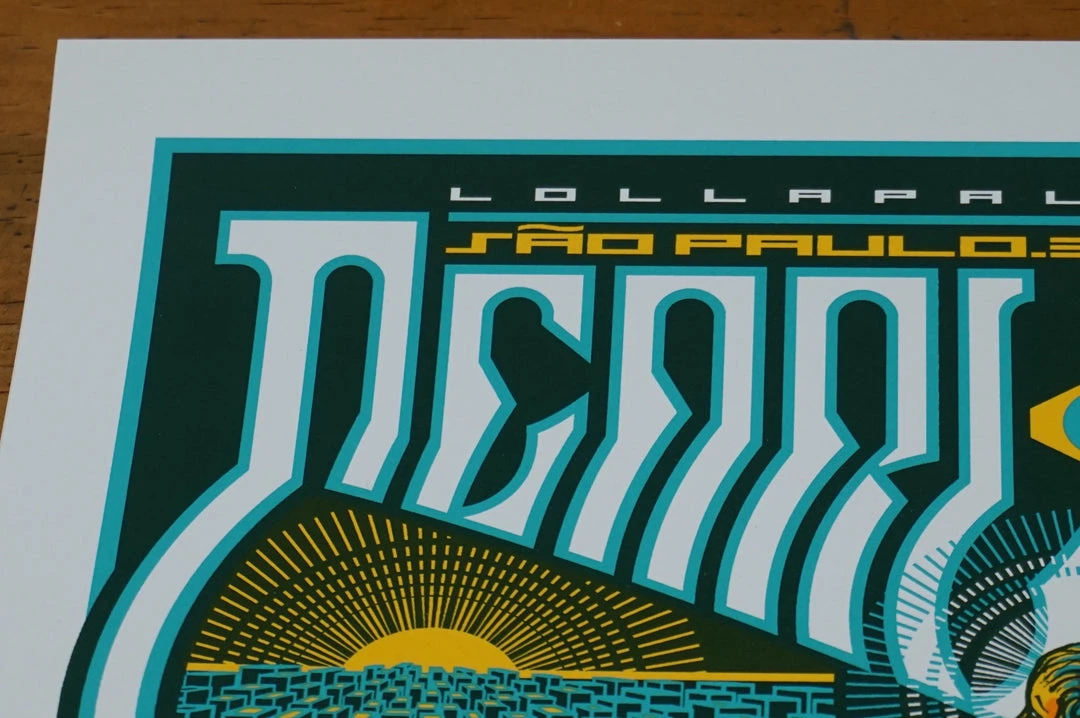 Pearl Jam - 2013 Brad Klausen Print Lollapalooza Poster Sao Paulo, Brazil S/N Gig Posters 6 Pearl Jam - 2013 Brad Klausen Print Lollapalooza Poster Sao Paulo, Brazil S/N Gig Posters