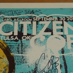 Sold Out Posters Gig Posters Citizen Cope - 2010 Poster Tulsa, OK SIGNED Cain's Ballroom 14 Sold Out Posters Gig Posters Citizen Cope - 2010 Poster Tulsa, OK SIGNED Cain's Ballroom