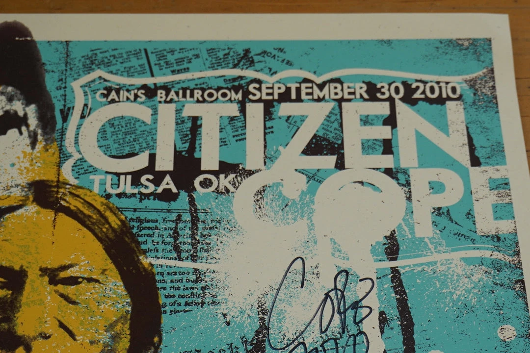 Sold Out Posters Gig Posters Citizen Cope - 2010 Poster Tulsa, OK SIGNED Cain's Ballroom 7 Sold Out Posters Gig Posters Citizen Cope - 2010 Poster Tulsa, OK SIGNED Cain's Ballroom