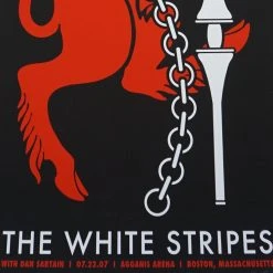 Jack White The White Stripes - 2007 Rob Jones Poster Boston Mass Agganis
