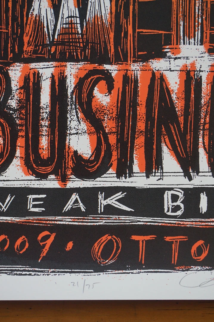 Gig Posters Big Business - 2009 Dan Grzeca Poster Baltimore, MD Ottobar 8 Gig Posters Big Business - 2009 Dan Grzeca Poster Baltimore, MD Ottobar