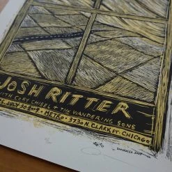 Josh Ritter - 2009 Dan Grzeca Poster Chicago, IL Metro