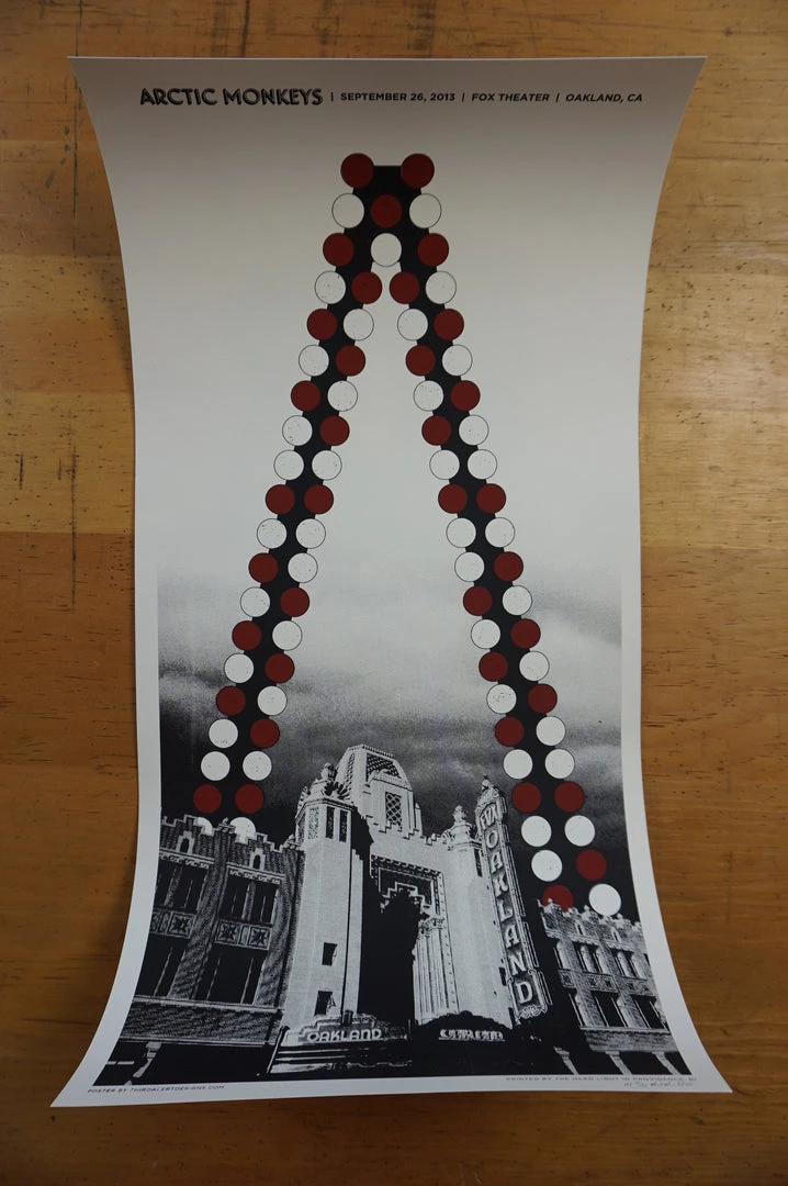 Arctic Monkeys - 2013 Third Alert Designs Poster Oakland CA Fox Theater 4 Arctic Monkeys - 2013 Third Alert Designs Poster Oakland CA Fox Theater