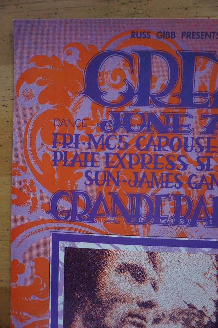 Cream - 1968 Gary Grimshaw Poster Detroit, MI Grande Ballroom Gig Posters 7 Cream - 1968 Gary Grimshaw Poster Detroit, MI Grande Ballroom Gig Posters