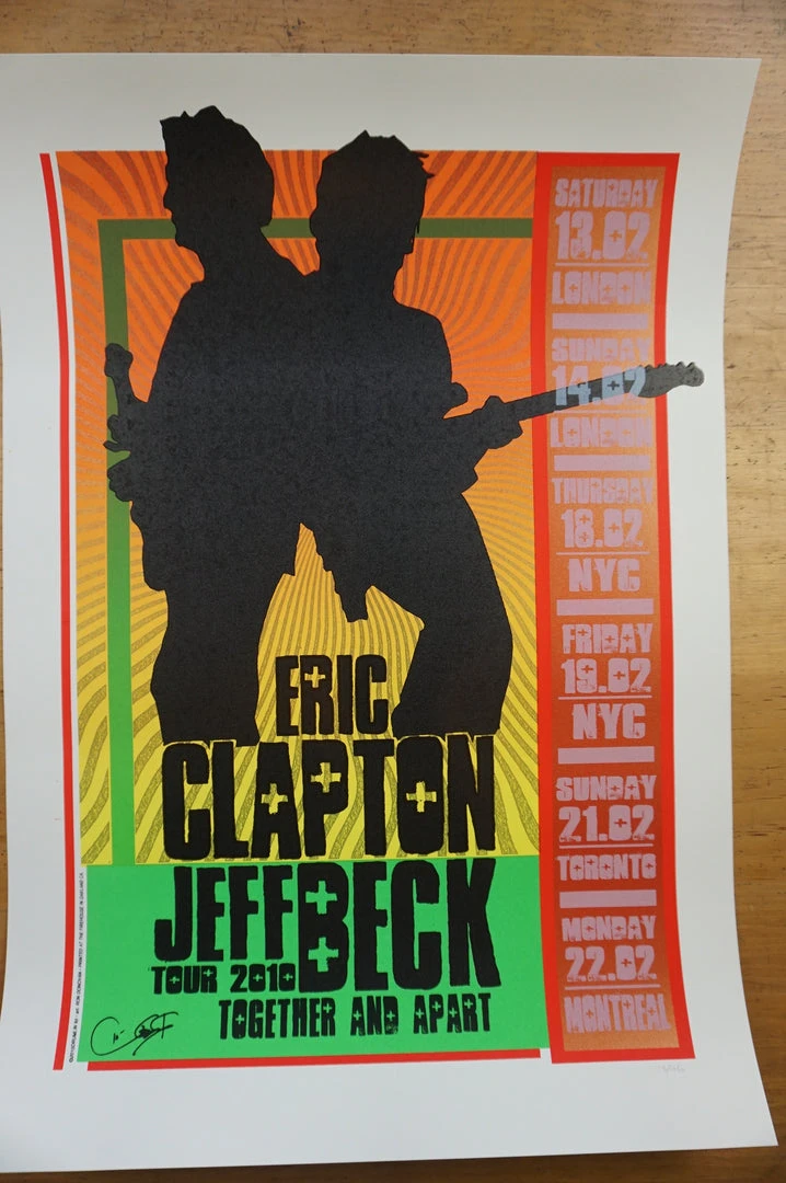 Eric Clapton - 2010 Ron Donovan Poster Jeff Beck Firehouse 4 Eric Clapton - 2010 Ron Donovan Poster Jeff Beck Firehouse