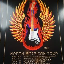 Eric Clapton - 2010 Stanley Mouse Poster US Tour Guitar Print 10 Eric Clapton - 2010 Stanley Mouse Poster US Tour Guitar Print