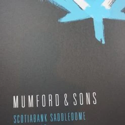 Sold Out Posters Mumford & Sons - 2015 Poster Calgary Alberta Scotiabank Arena