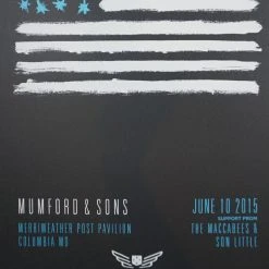 Sold Out Posters Mumford & Sons - 2015 Poster Columbia, MD Merriweather Post Gig Posters