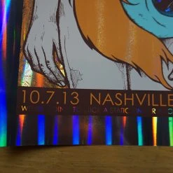 Queens Of The Stone Age - 2013 Jermaine Rogers Poster S/N Nashville FOIL