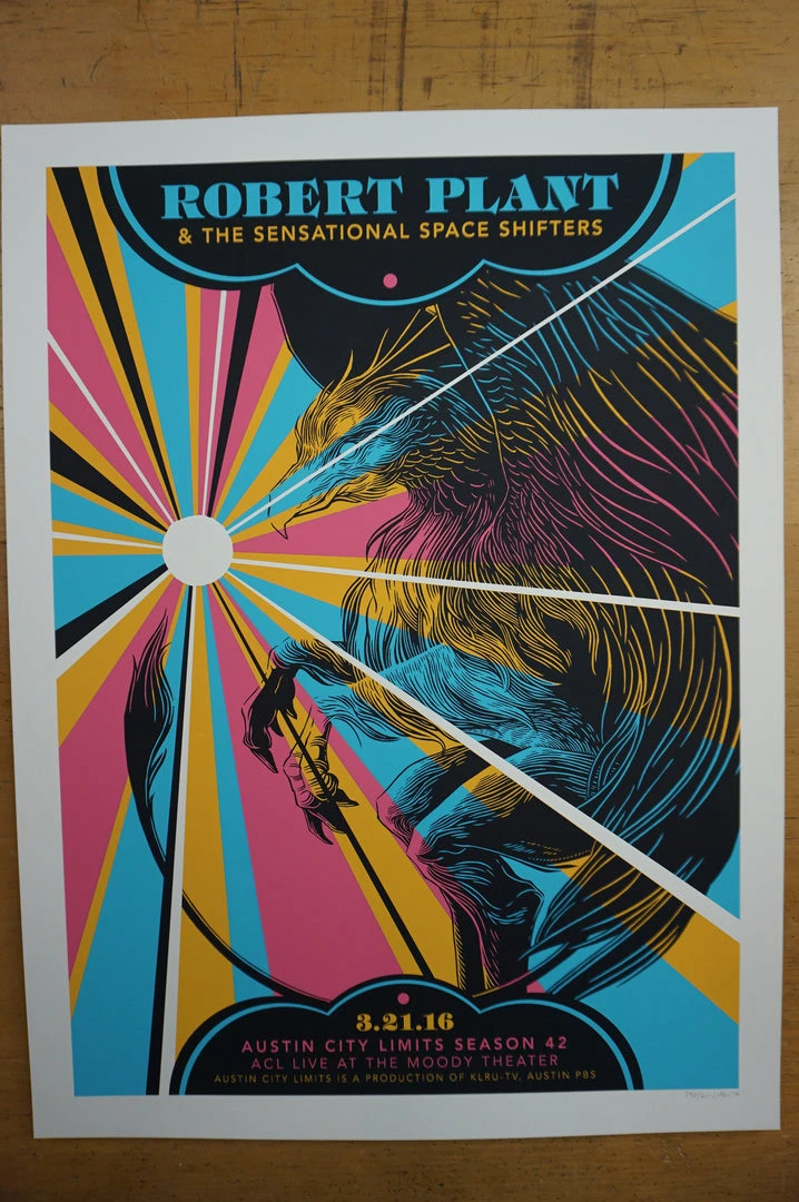 Robert Plant - 2016 John Vogl Poster Dallas, TX Moody Theater 4 Robert Plant - 2016 John Vogl Poster Dallas, TX Moody Theater
