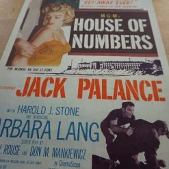 Sold Out Posters House Of Numbers - 1957 Original Insert Movie Poster Cinema 25 Sold Out Posters House Of Numbers - 1957 Original Insert Movie Poster Cinema