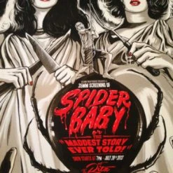 SPIDER BABY - 2013 SIGNED Gary Pullin Poster Print AP Horror Film Sci-fi MONDO