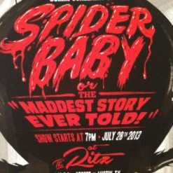 SPIDER BABY - 2013 SIGNED Gary Pullin Poster Print AP Horror Film Sci-fi MONDO