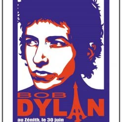 Bob Dylan - 1998 Nick Boyle Poster Paris, France Van Morrison Gig Posters