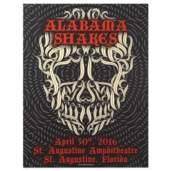 Gig Posters Alabama Shakes - 2016 Derek Hatfield Poster St Augustine, FL