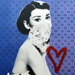 Art Prints IDOLS: Audrey - 2016 Static Poster FRAMED Hepburn Street Art Graffiti
