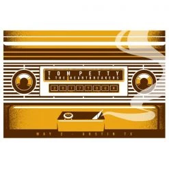 Gig Posters Tom Petty - 2017 Dan Stiles Poster Austin, TX 40th Anniversary Tour