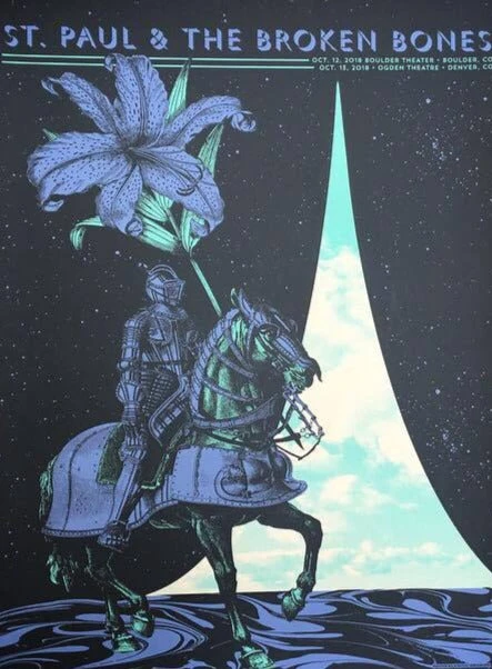 St. Paul And The Broken Bones - 2018 Status Serigraph Poster, Colorado 3 St. Paul And The Broken Bones - 2018 Status Serigraph Poster, Colorado