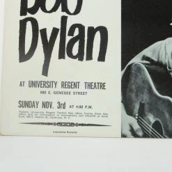 Sold Out Posters Bob Dylan - 1963 University Regent Theatre Poster Syracuse New York CORE 1st