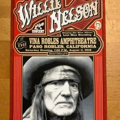 Willie Nelson - 2018 Mattole River Studios Poster Paso Robles, CA