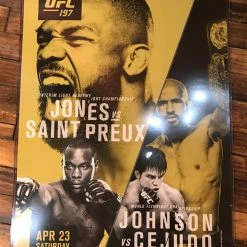 Sold Out Posters UFC 197 Poster Jones Vs. Saint Preux, Johnson Vs. Cejudo MGM