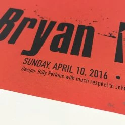 Bryan Adams - 2016 Billy Perkins Poster Cedar Park Texas Gig Posters