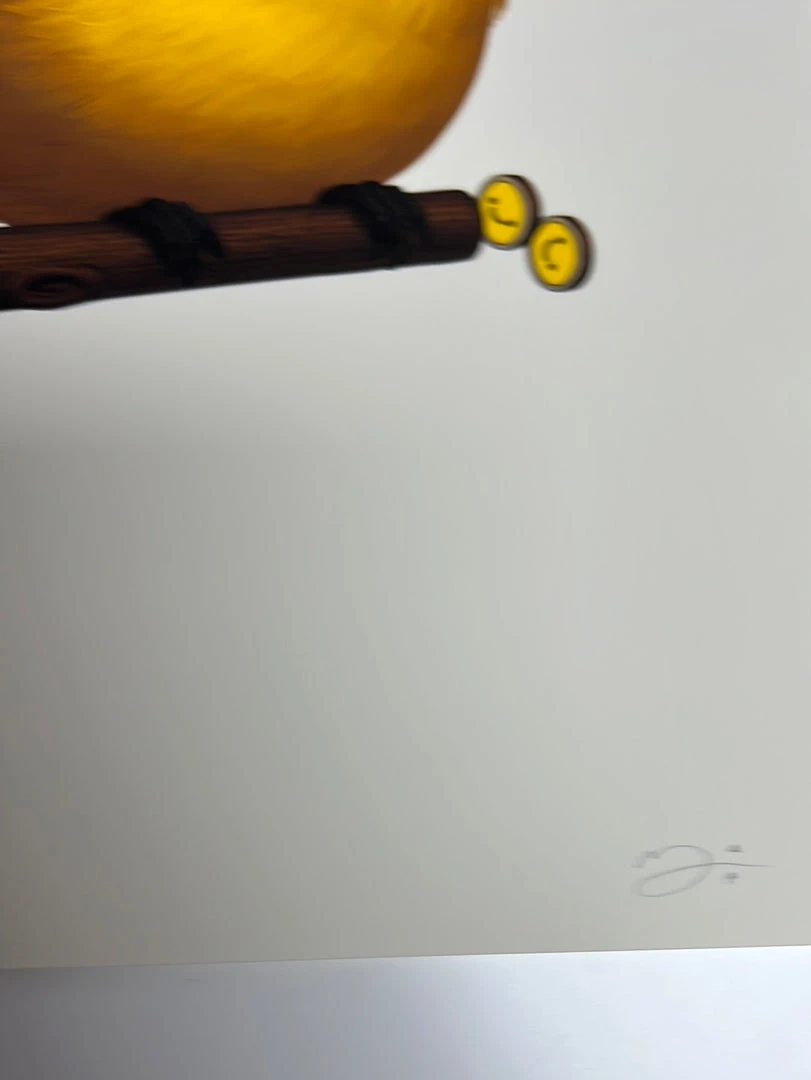 Fat Bird - 2019 Mike Mitchell Poster Wire-tailed Manakin Variant 7 Fat Bird - 2019 Mike Mitchell Poster Wire-tailed Manakin Variant