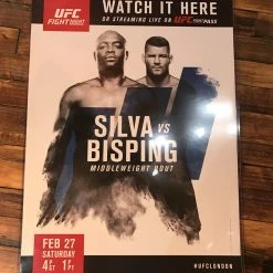 Sold Out Posters UFC Poster Silva Vs. Bisping London Ultimate Fighter