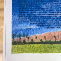 Coachella - 2008 Paul Cutler Promo Poster Indio, CA Prince 1st Ed Lineup