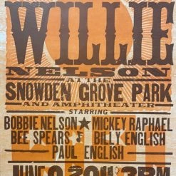 Willie Nelson - 2011 Hatch Show Print 6/9 Poster Southaven, Mississippi
