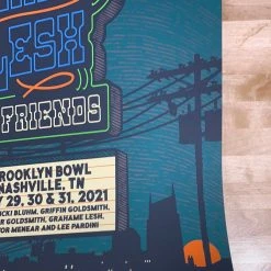 Phil Lesh - 2021 Status Serigraph Poster Nashville, TN Brooklyn Bowl Grateful Dead