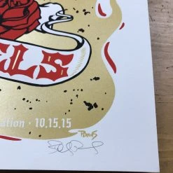 Gig Posters Brett Michaels - 2015 Billy Perkins Poster Chamberlin Rose Skull