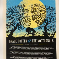 Gig Posters Grace Potter - 2013 Aesthetic Apparatus Poster (damaged) Road Tour BLUE