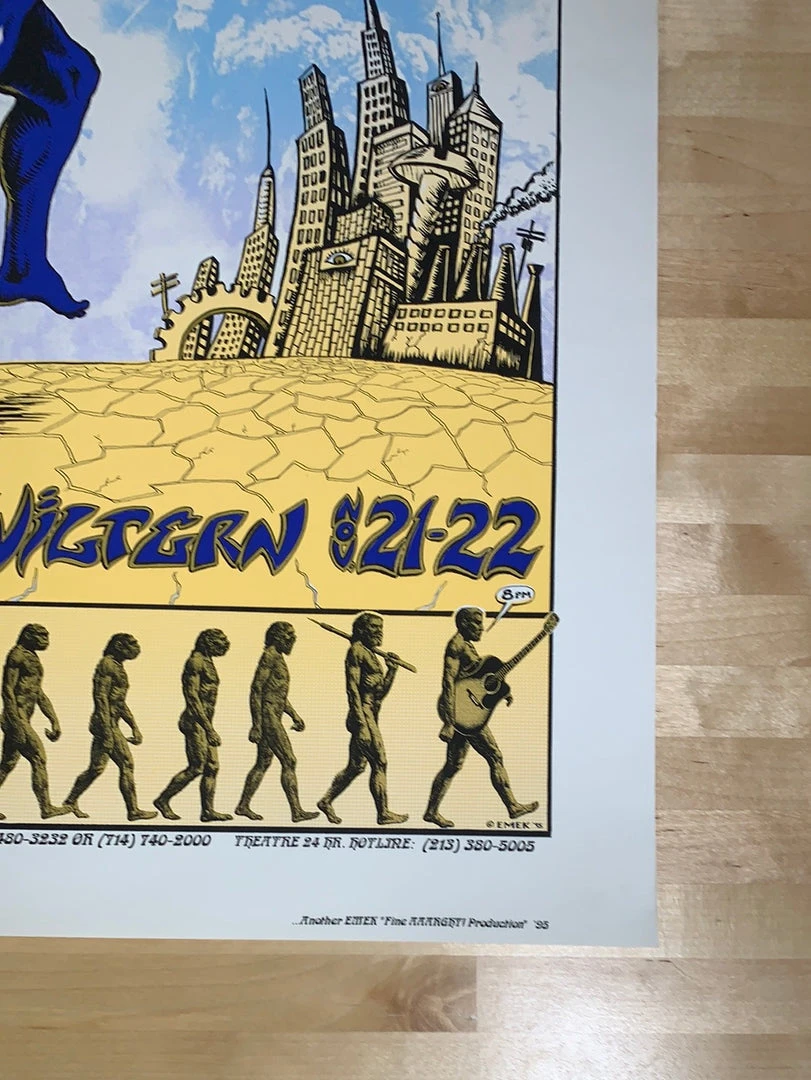 Blues Traveler - 1995 EMEK Poster Los Angeles, CA Wiltern Theatre Gig Posters 7 Blues Traveler - 1995 EMEK Poster Los Angeles, CA Wiltern Theatre Gig Posters