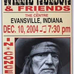 Willie Nelson - 2004 Franks Brothers 12/10 Poster Evansville, IN