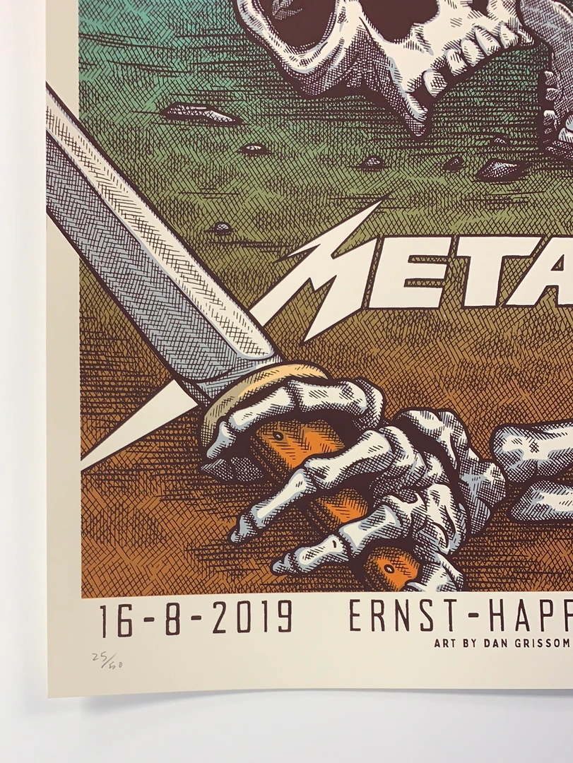 Metallica - 2019 Dan Grissom Poster Vienna, Austria Gig Posters 8 Metallica - 2019 Dan Grissom Poster Vienna, Austria Gig Posters