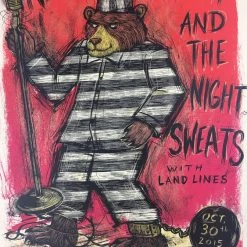 Nathaniel Rateliff And The Night Sweats - 2015 Dan Grzeca Poster Chicago, IL Par