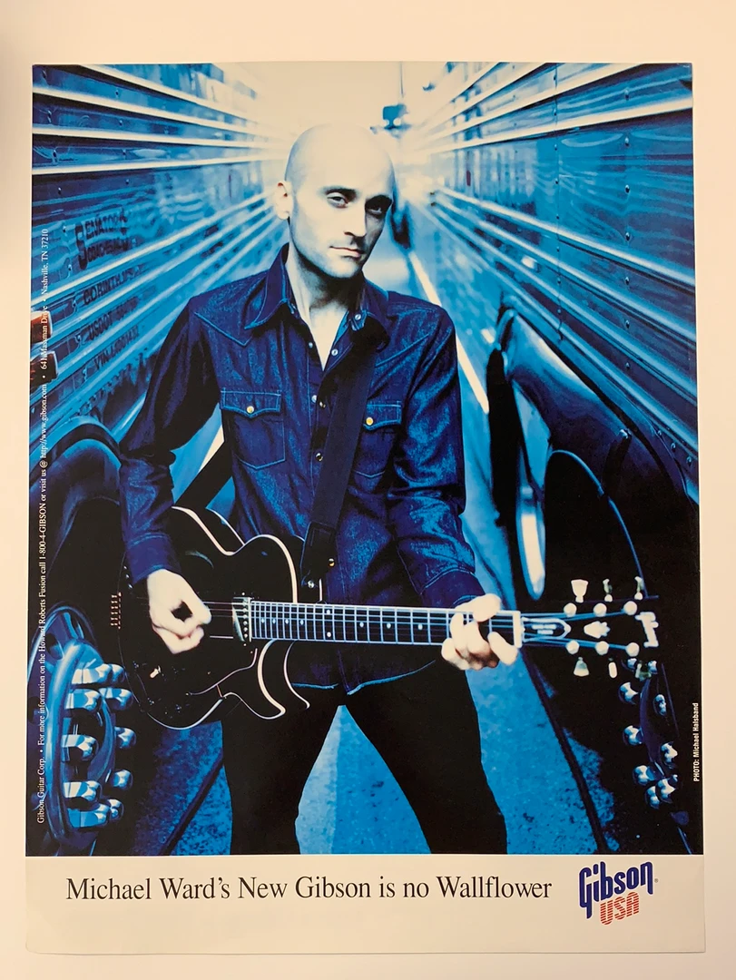 Michael Halsband The Wallflowers - Michael Ward Double Sided Poster Gibson Guitar USA 4 Michael Halsband The Wallflowers - Michael Ward Double Sided Poster Gibson Guitar USA