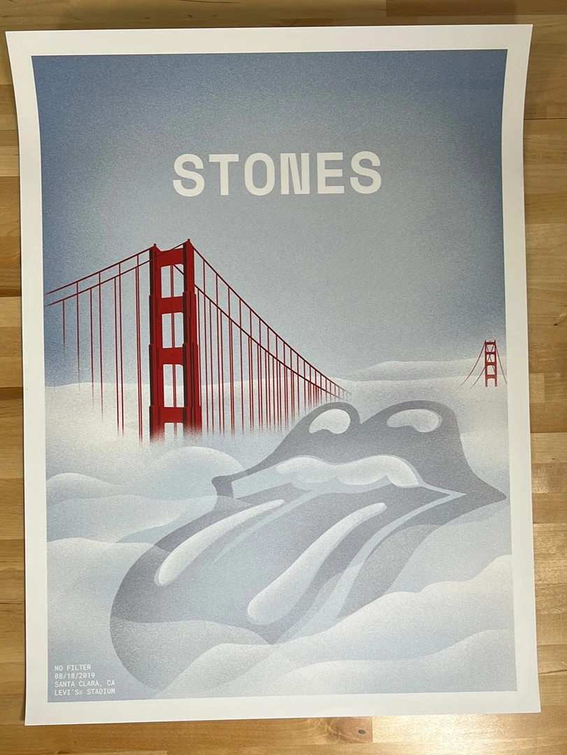 Sold Out Posters Rolling Stones - 2019 Poster No Filter Tour Santa Clara, CA 4 Sold Out Posters Rolling Stones - 2019 Poster No Filter Tour Santa Clara, CA