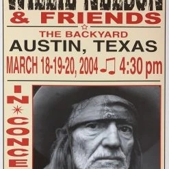 Willie Nelson - 2004 Franks Brothers 3/18-20 Poster Austin, TX Gig Posters